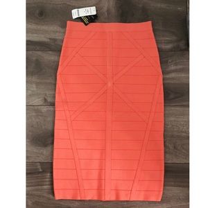 BEBE Peach pencil skirt